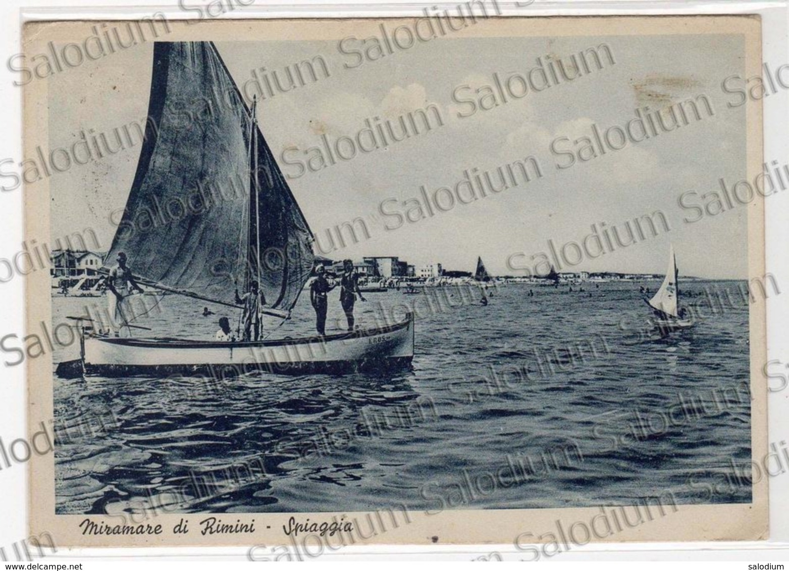 1940 - MIRAMARE DI RIMINI - Barca A Vela Pin Up - Rimini