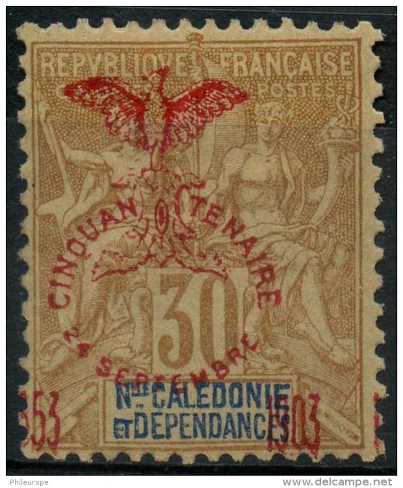 Nouvelle Caledonie (1903) N 76 * (charniere) - Unused Stamps