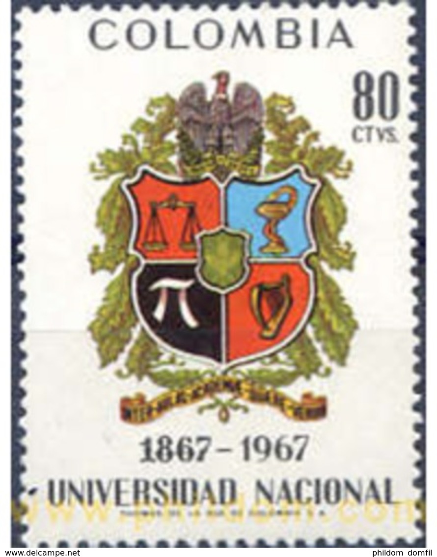 Ref. 177278 * MNH * - COLOMBIA. 1968. CENTENARY OF THE NATIONAL UNIVERSITY OF BOGOTA . CENTENARIO DE LA UNIVERSIDAD NACI - Kolumbien