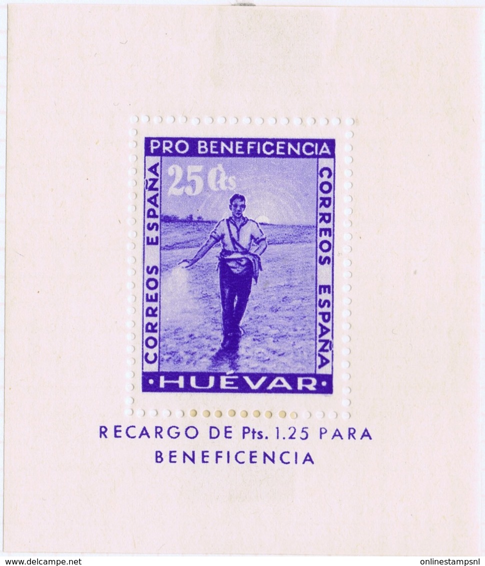 Spain: Pro Beneficencia Huevar 5 Blocks MH/* Flz/ Charniere - Spanish Civil War Labels