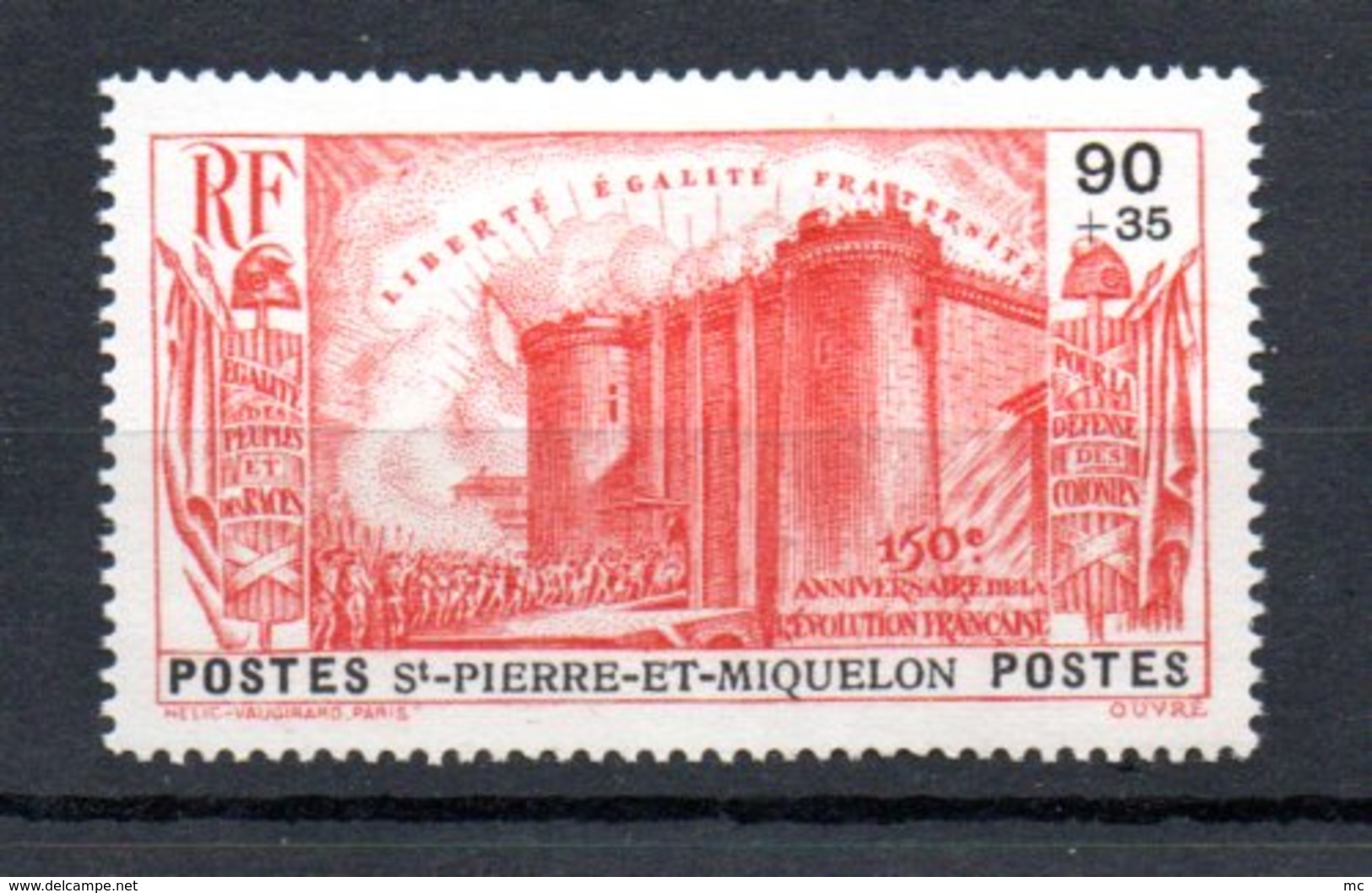 St Pierre Et Miquelon N° 193 Luxe ** - 1939 150e Anniversaire De La Révolution Française