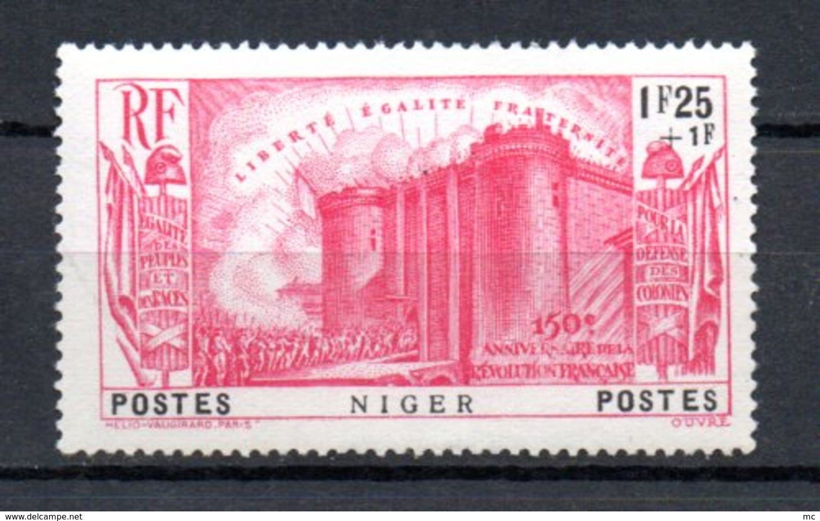 Niger N° 72 Luxe ** - 1939 150e Anniversaire De La Révolution Française