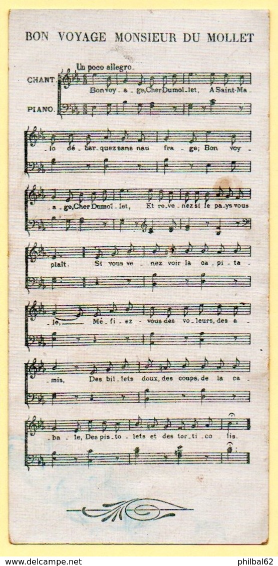 Chocolat Révillon : Les Vieilles Chansons De France, Bon Voyage Monsieur Dumollet. - Revillon