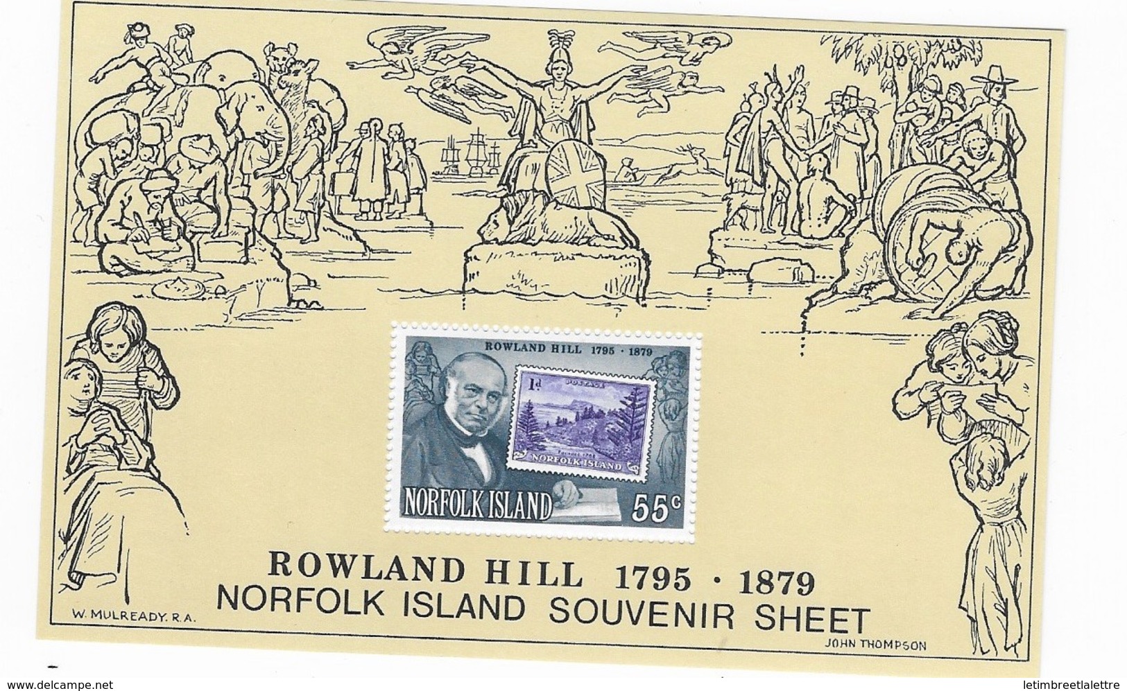 ⭐ Ile Norfolk - Bloc Feuillet - YT N° 2 ** - Rowland Hill ⭐ - Norfolkinsel