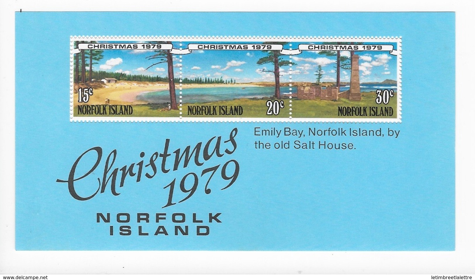 Ile Norfolk Bloc Feuillet N° 3** Triptyque Noel - Isla Norfolk