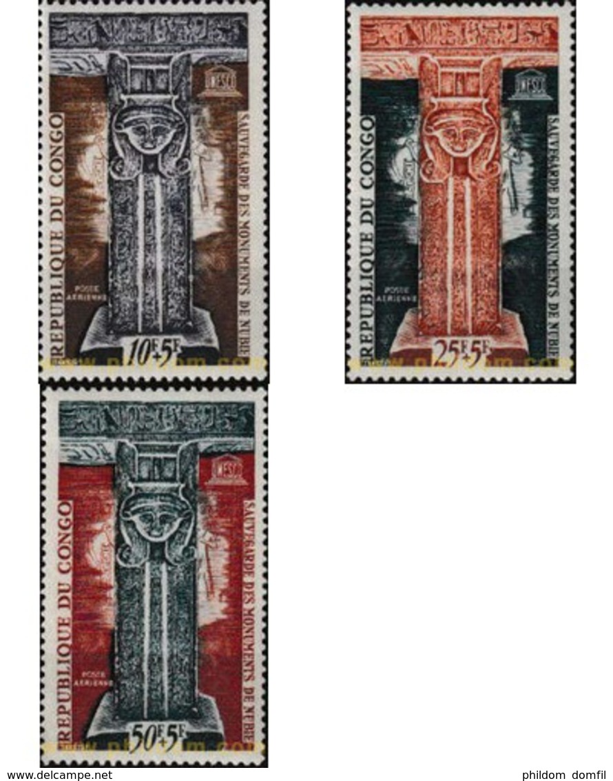 Ref. 609281 * MNH * - CONGO. 1964. SALVATION OF THE MONUMENTS AT NUBIA . SALVACION DE LOS MONUMENTOS DEL NUBIA - Egyptology