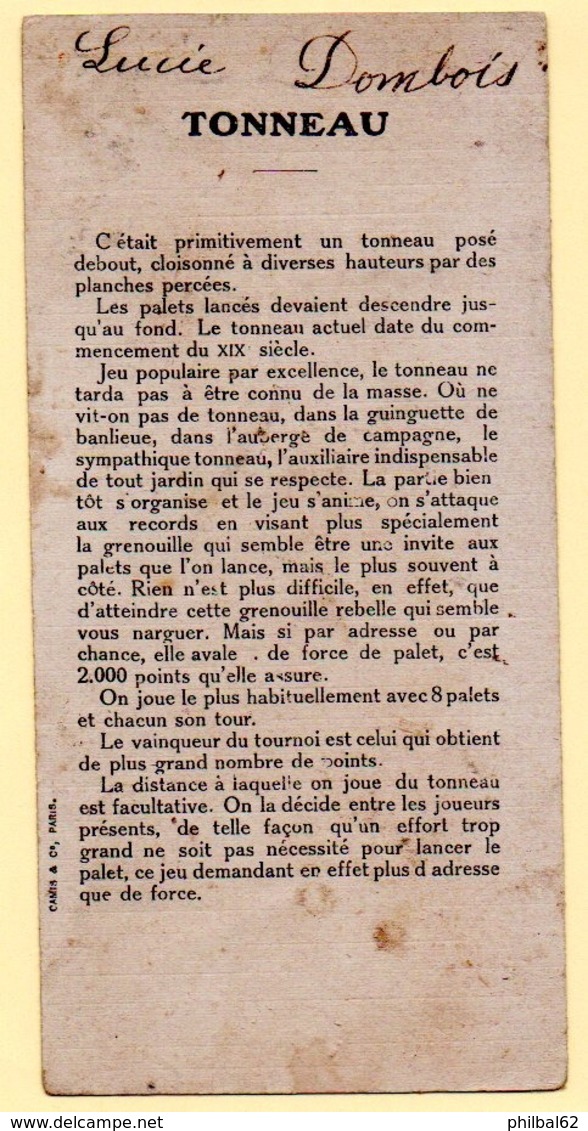 Chocolat Révillon : Série Les Jeux à Différentes époques. Le Tonneau. - Revillon