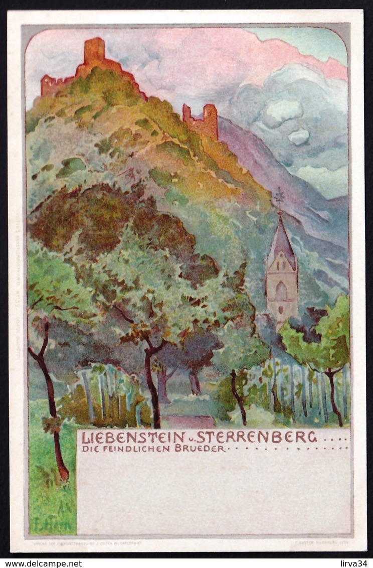 CPA PRECURSEUR ALLEMAGNE SERIE DE 1898- ILLUSTRATEUR FRANZ HEIN- VILLES ET MONUMENTS SUR LE RHIN : LIEBENSTEIN- - Sonstige & Ohne Zuordnung