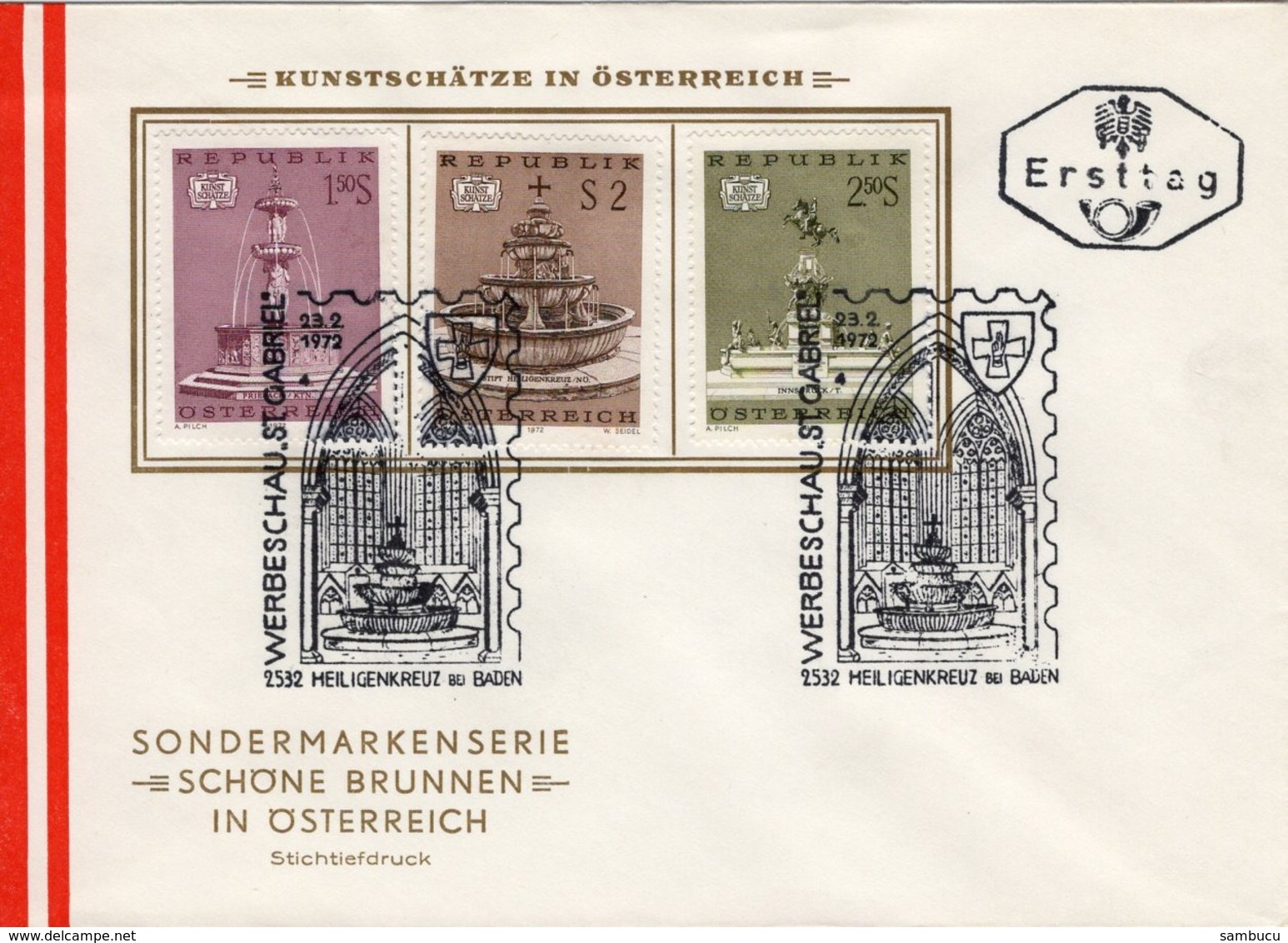 FDC - Schöne Brunnen In Österreich Serie  1972 Ersttag - FDC