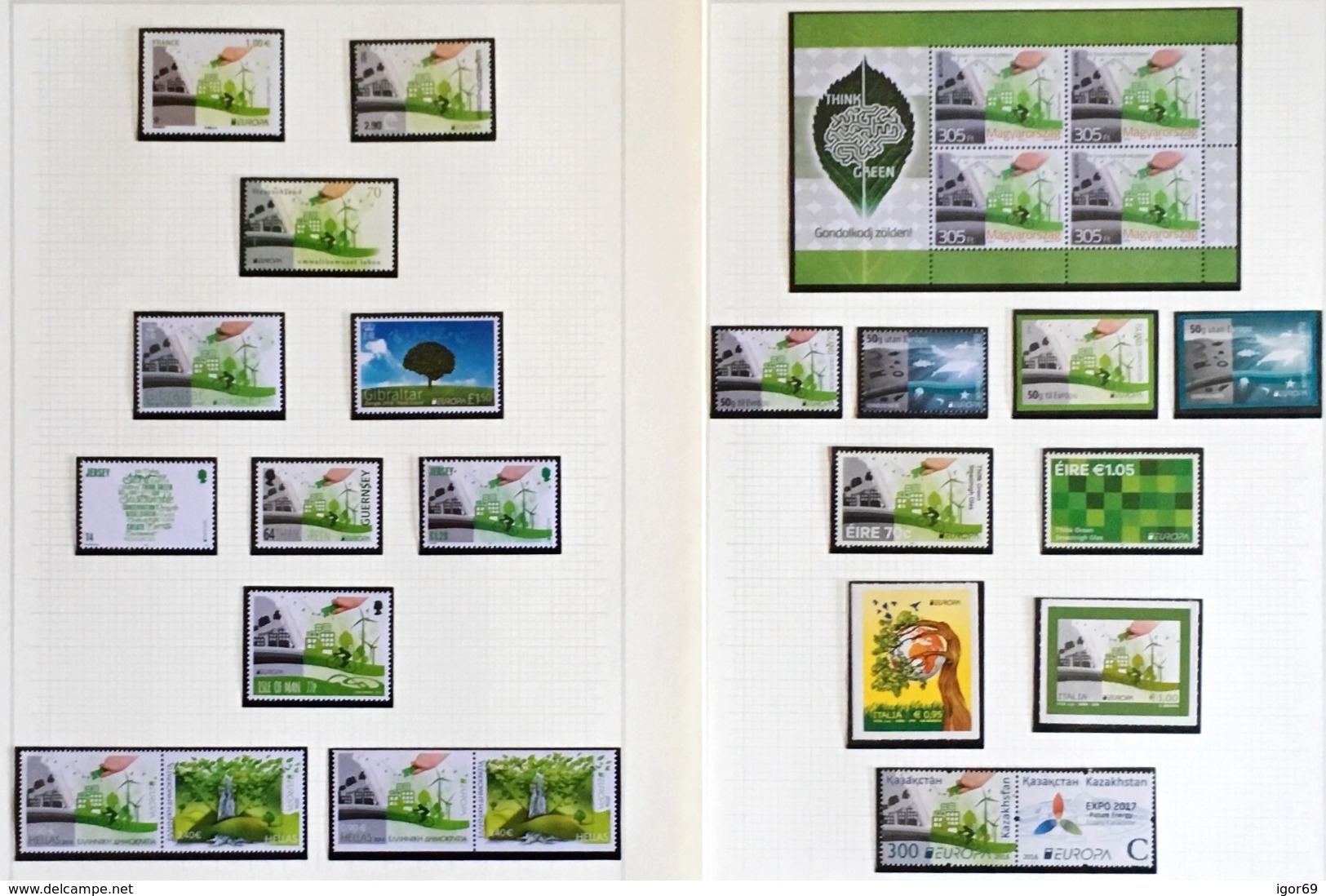 2016 Europa-CEPT Think Green Complete Year Set With Blocks And Sheets From Booklets - 2016