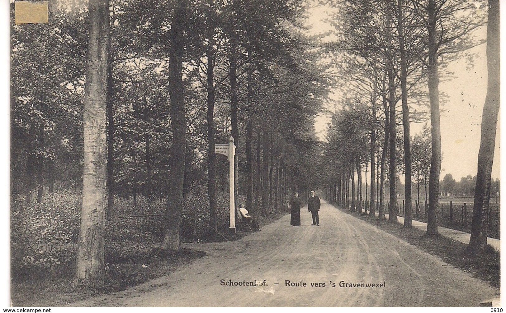 SCHOOTEN-SCHOTEN"ROUTE VERS 'S GRAVENWEZEL" AFSTEMPELING SCHOOTENHOF 20 VII 1914 - Schoten