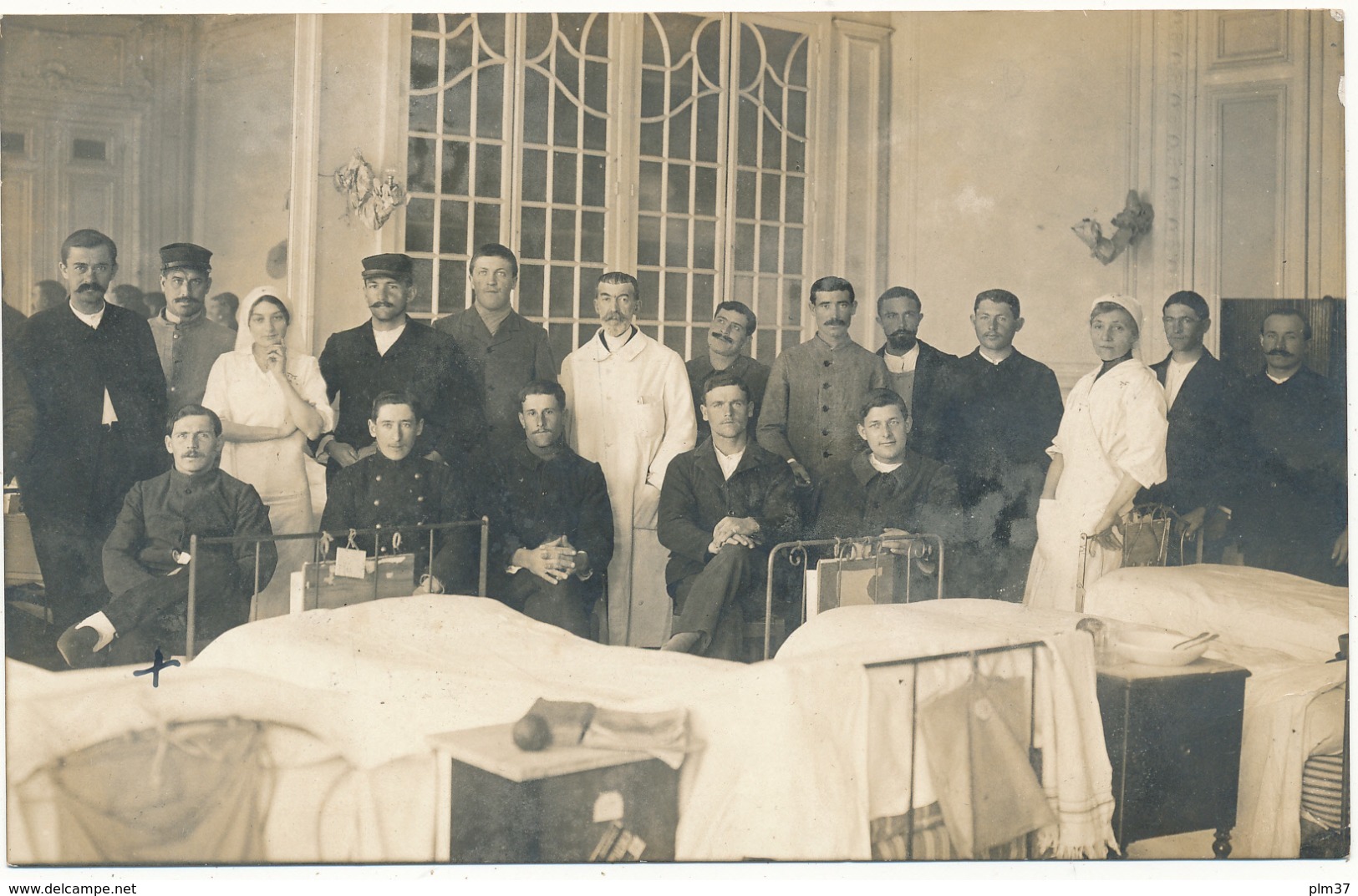 NICE - Carte Photo - Blessés , Hôpital Militaire - Santé, Hôpitaux