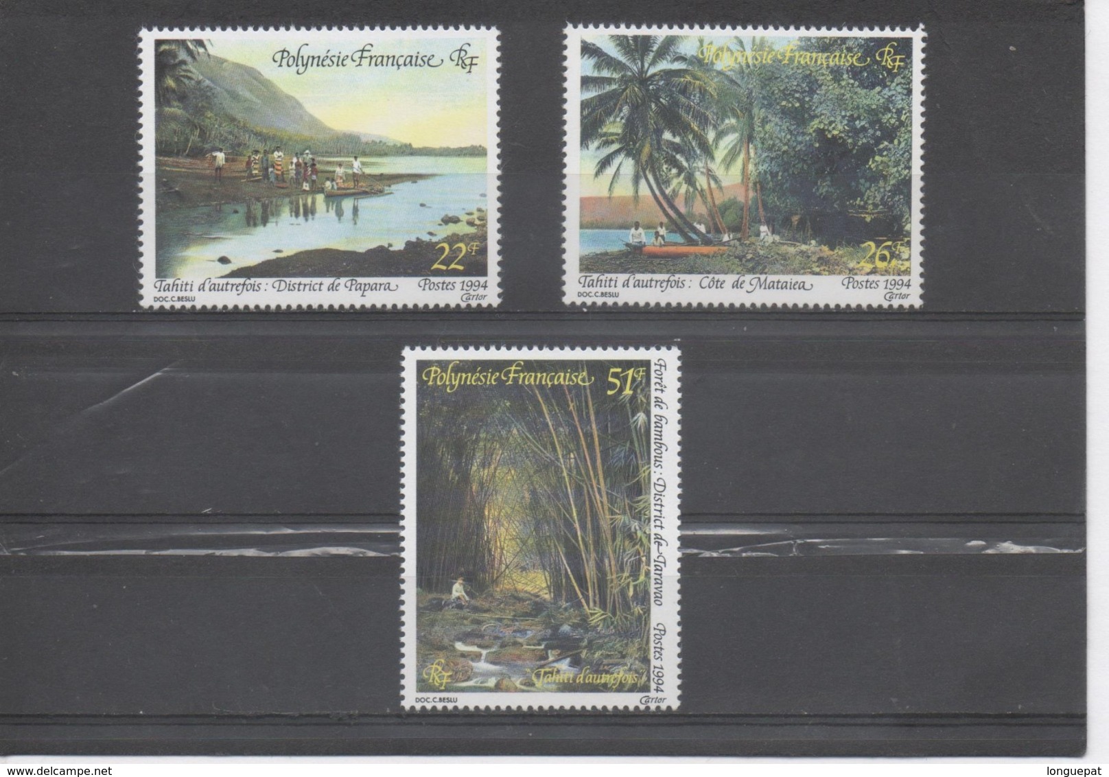 POLYNESIE Française - Tahiti D'autrefois - Les Districts : District De Papara, Cote De Mataiea, Forêt De Bombous - Unused Stamps
