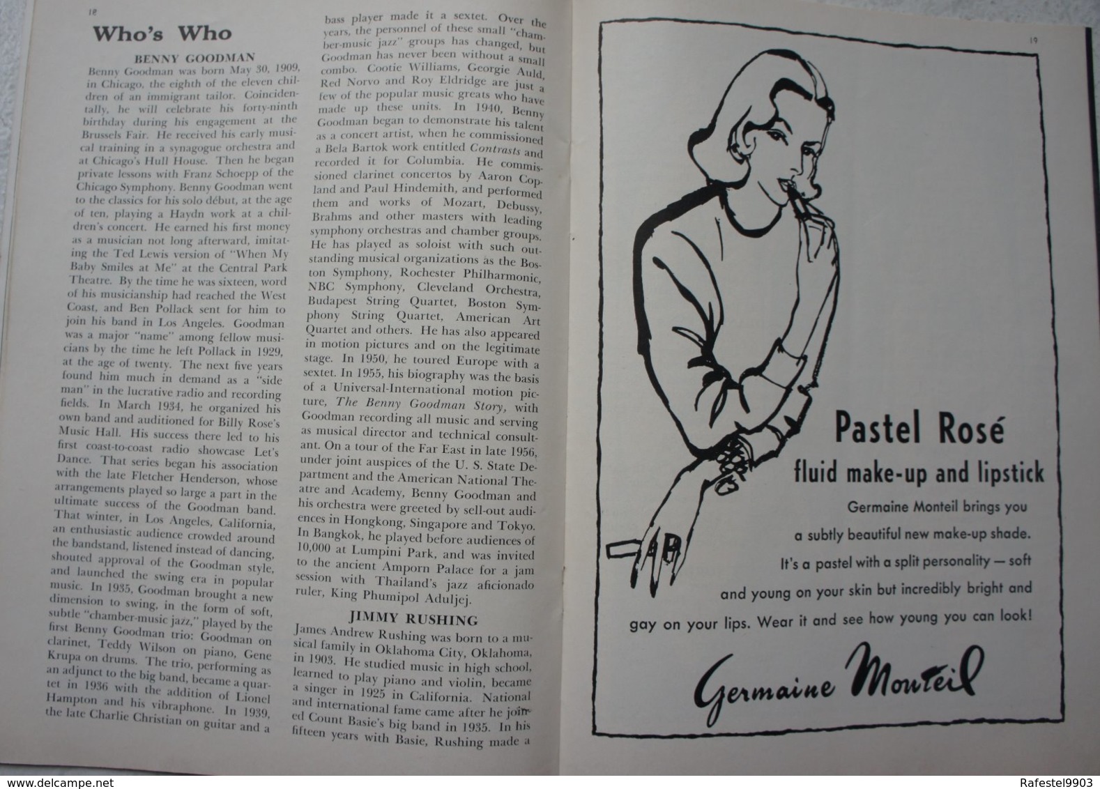 Magazine The American Teatre PLAYBILL EXPO 58 BENNY GOODMAN Jazz Concert In The US Pavilion Bruxelles Brussel Belgium - Non Classés