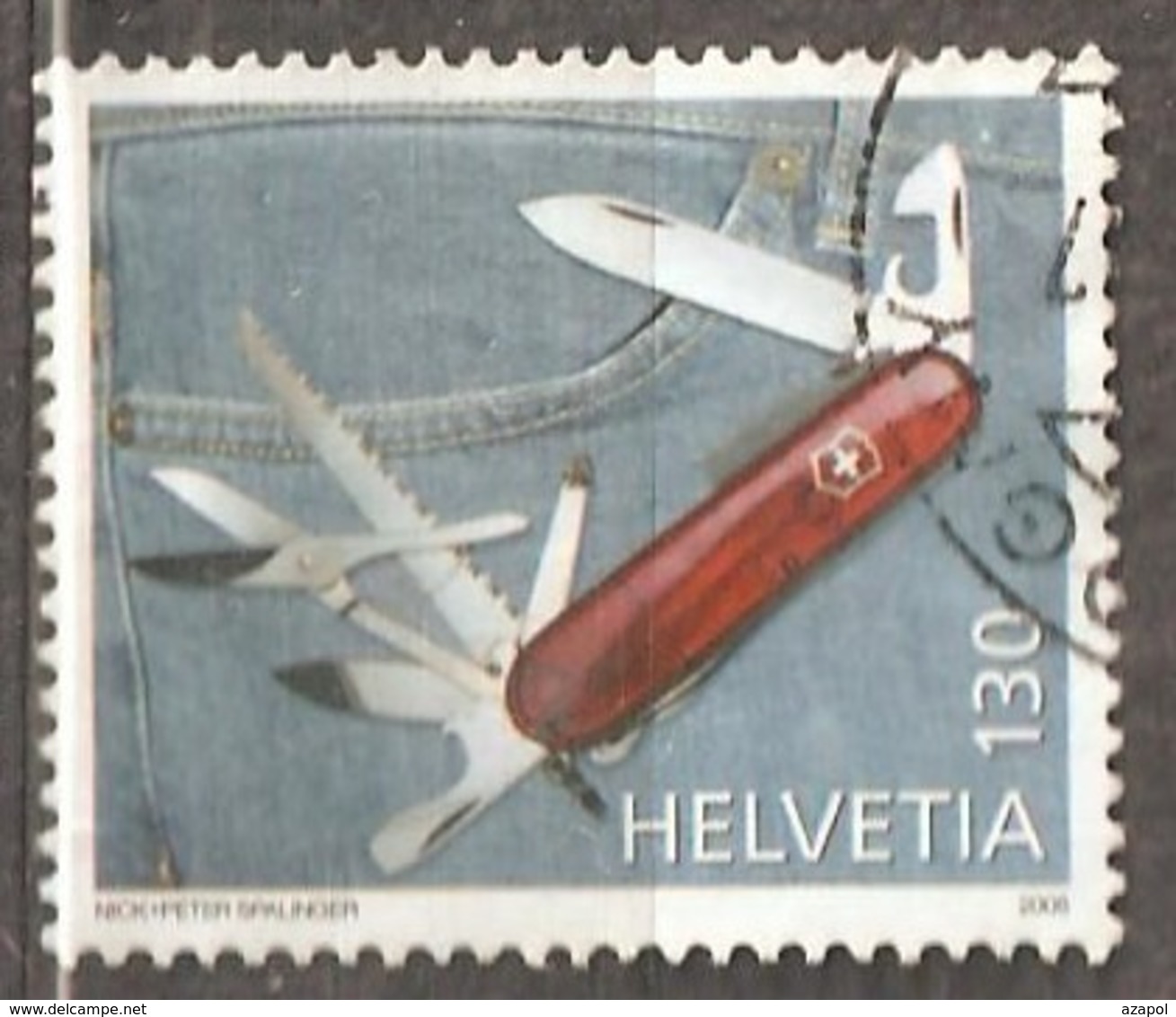 Switzerland: 1 Used Stamp, Traditional Products - Knife, 2006, Mi#1981, - Oblitérés