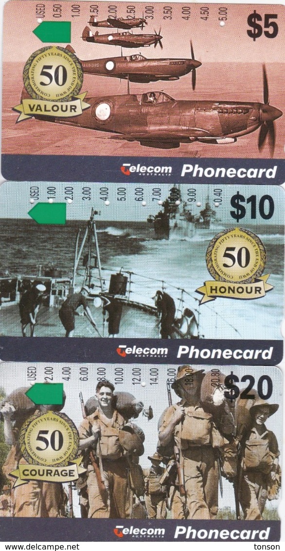 Australia, N951512 - N951534a, Set Of 3 Cards, Homecoming World War LL, 2 Scans.  Please Read - Australië