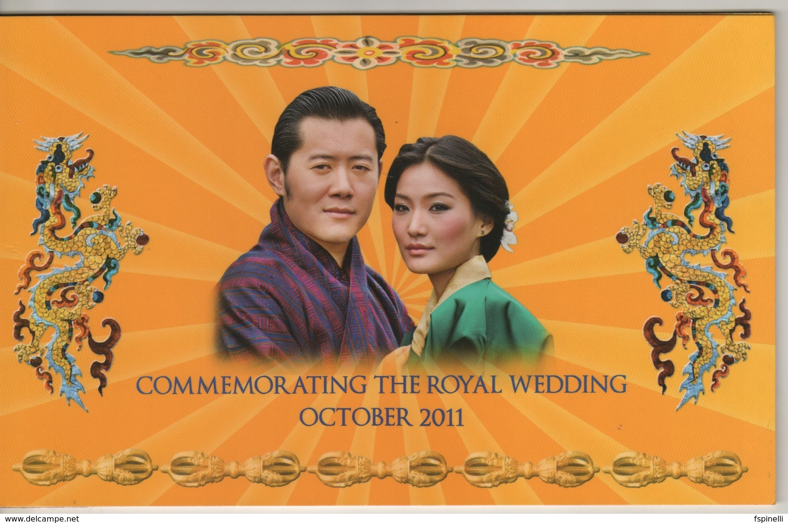 BHUTAN  100 Ngultrum     P35   2011 "Royal Wedding" Commemorative  Issue  With Folder - Bhoutan