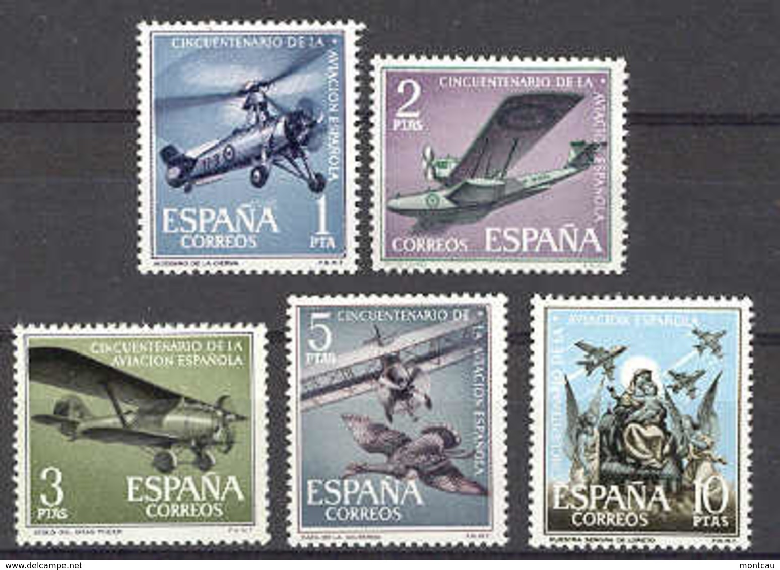 Spain 1961. Aniversario Aviacion Ed 1401-05 (**) - Nuevos