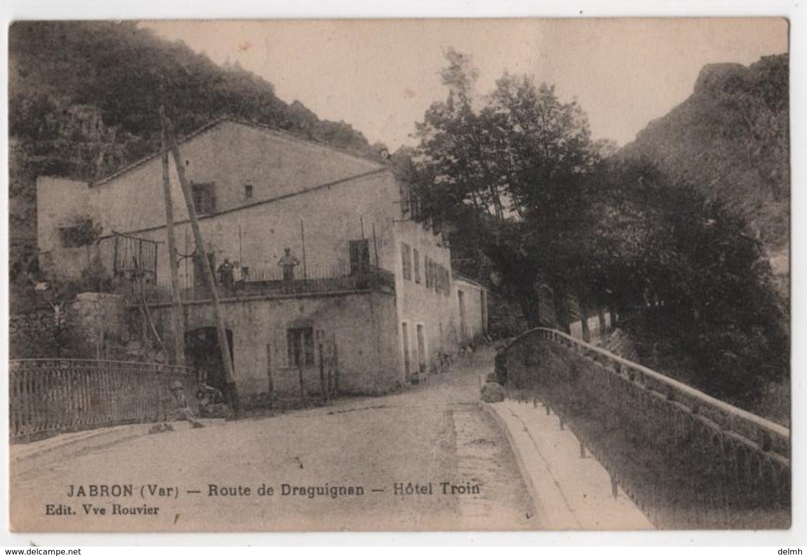 CPA 83 JABRON Route De Draguignan Hôtel Troin écrite Par L'institutrice Bain - Sonstige & Ohne Zuordnung