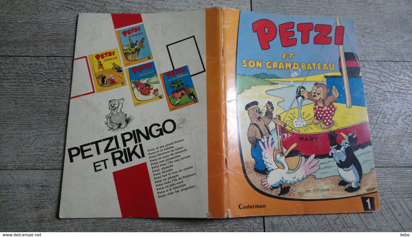 Petzi Et Son Grand Bateau De Hansen Casterman Bande Dessinée Rare Enfantina 1967 - Other & Unclassified