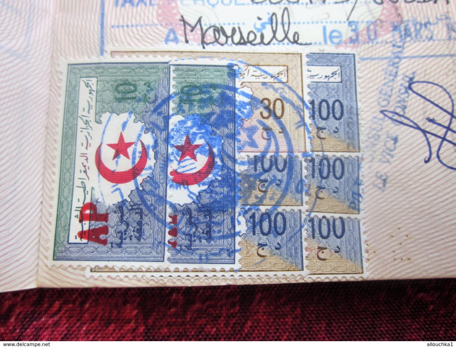 FRANCE PASSEPORT PASSPORT Perimé C. D. Né 1949-CHOISY-LE-ROY-FISCAL 200F X 2 DÉLIVRÉ 1998 VISAS FISCAUX ALGÉRIE