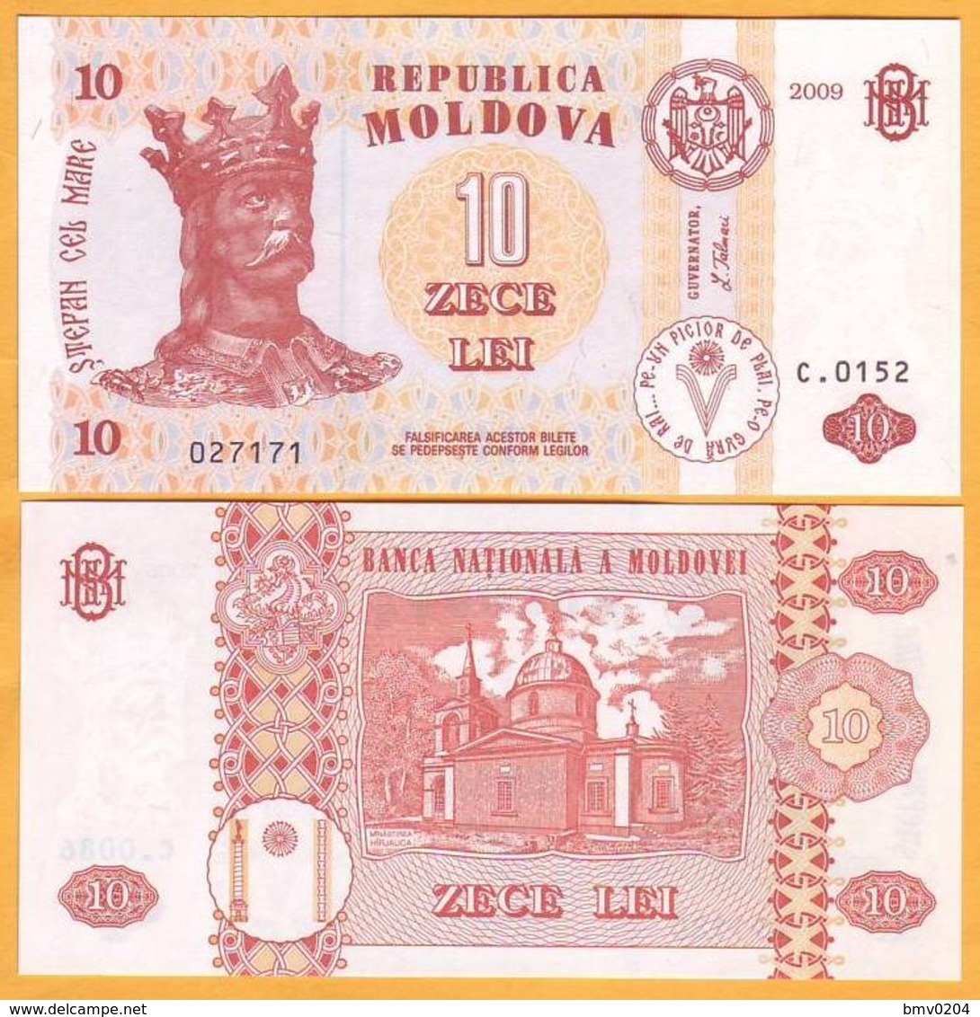 2009 Moldova ; Moldavie ; Moldau    10 LEI   027171 UNC - Moldavia