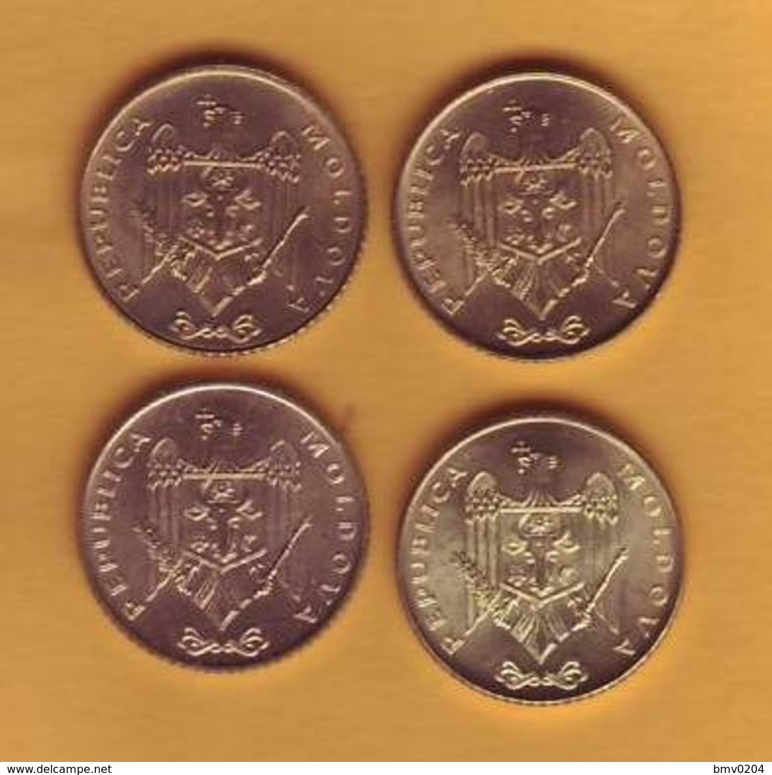 1997 2003 2005 2008 Moldova ; Moldavie ; Moldau  "50 BANI "   4 Coins - Moldova