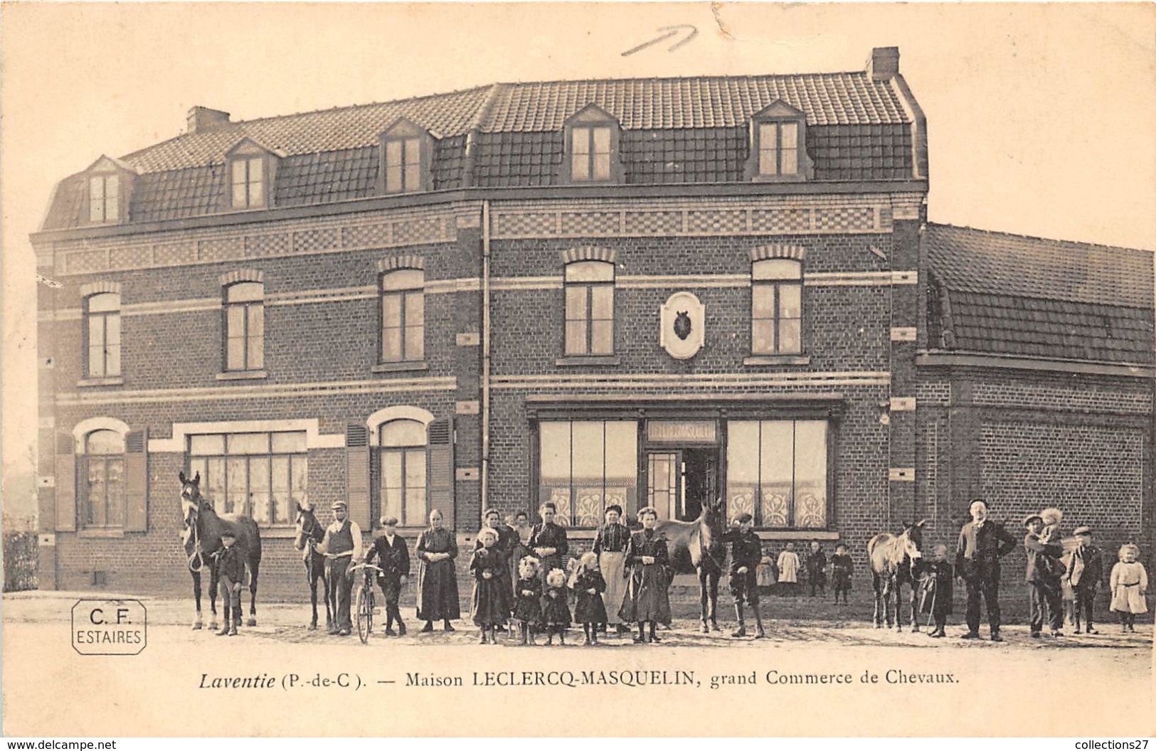 62-LAVENTIE- MAISON LECLERCQ-MASQUELIN, GRAND COMMERCE DE CHEVAUX - Laventie