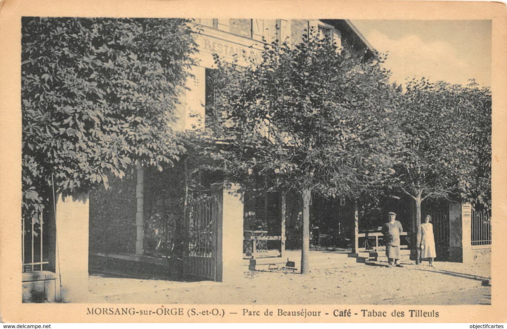 MORSANG SUR ORGE Parc De Beausejour Cafe Tabac Des Tilleuls 21(scan Recto-verso) MA1409 - Morsang Sur Orge