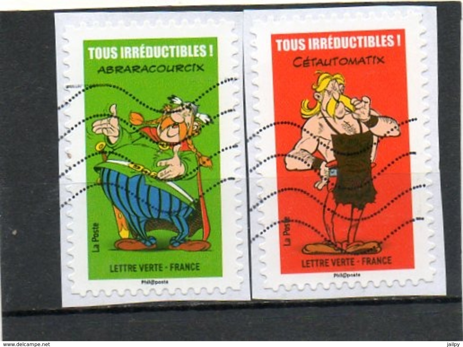 FRANCE    2 Timbres Lettre Verte     2019    Y&T: 1733 Et 35    Adhésif   Sur Fragment  Oblitérés - Other & Unclassified