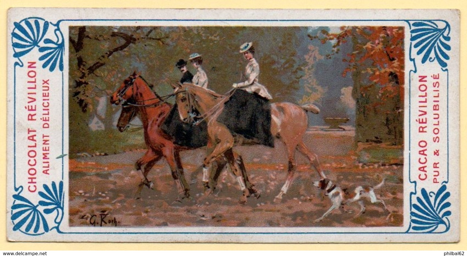 Chocolat Révillon : Chevaux, Cavalières Et Cavaliers. - Revillon