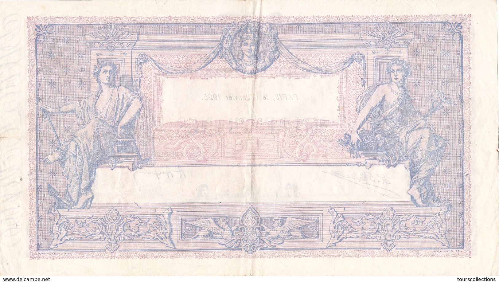 BILLET FRANCE 1000 FRANCS "BLEU ET ROSE"  1889 - 1926 Du 6 JANVIER 1925 @ PICK 67J ; Fayette 36/41 - 1 000 F 1889-1926 ''Bleu Et Rose''