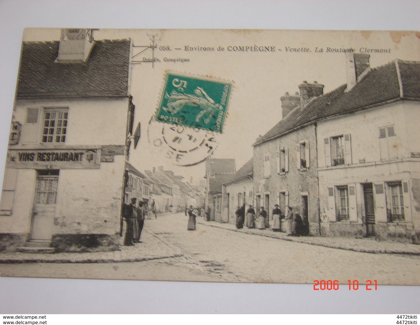 C.P.A.- Venette (60) - La Route De Clermont - Débit De Vins - Restaurant - 1916 - SUP (BI 46) - Venette