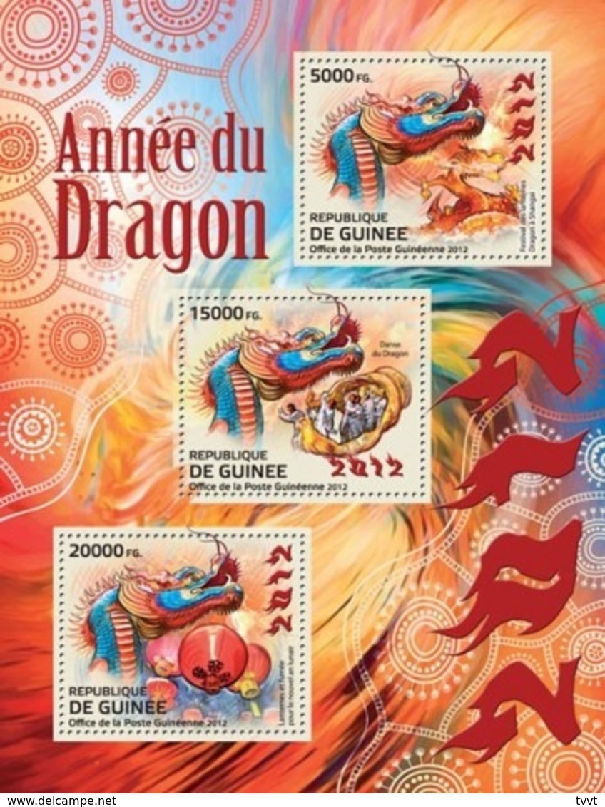 Guinea, 2012. [gu12309] 2012 Year Of The Dragon (s/s+block) - Astrologia