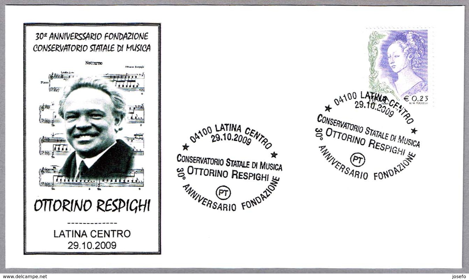 Compositor OTTORINO RESPIGHI - Composer. Latina 2009 - Música