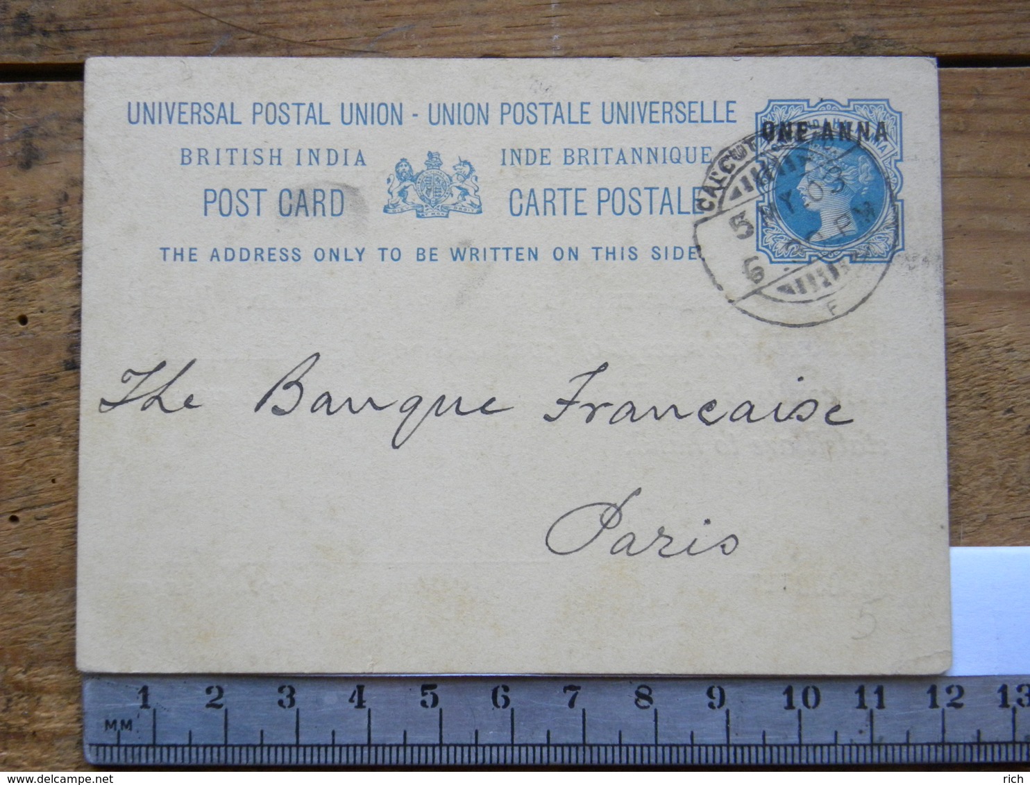 Entier Postal - Inde Britanique - Calcutta Pour Paris - 5/05/1903 - Covers & Documents