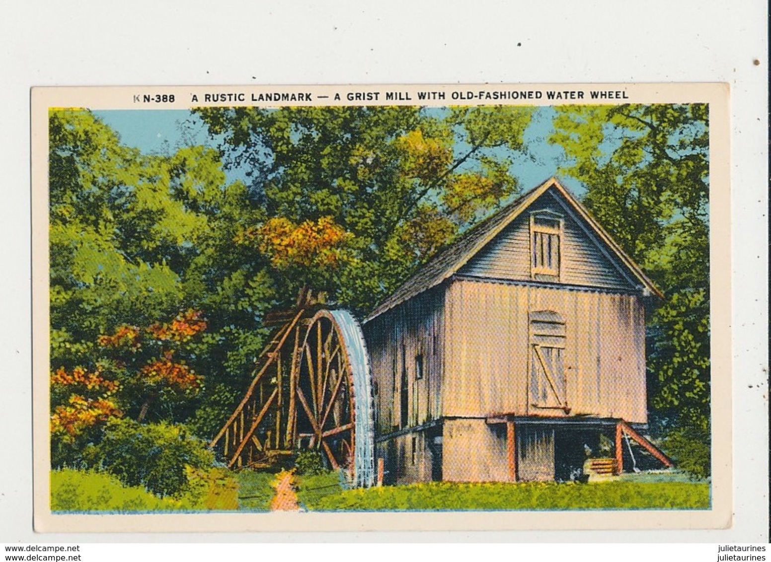 A RUSTIC LANDMARK A GRIST MILL WITH OLD FASHIONED WATER WHEEL CPA BON ETAT - Autres & Non Classés