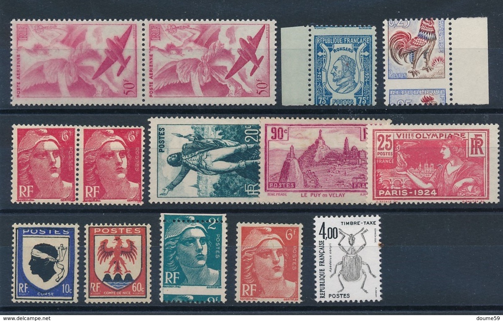 DB-328. FRANCE: Lot  ** 1ère Et 2ème Ligne-* 3ème Ligne Petites Variétés Et Curiosités Diverses - Sin Clasificación