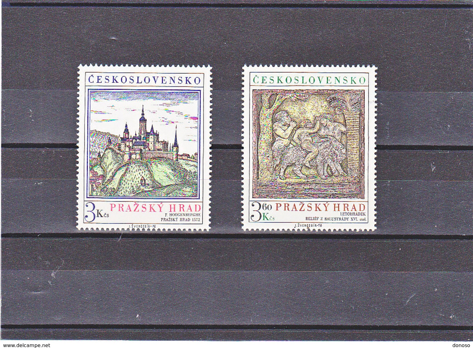 TCHECOSLOVAQUIE 1976 CHATEAU DE PRAGUE  Yvert 2179-2180 NEUF** MNH - Unused Stamps