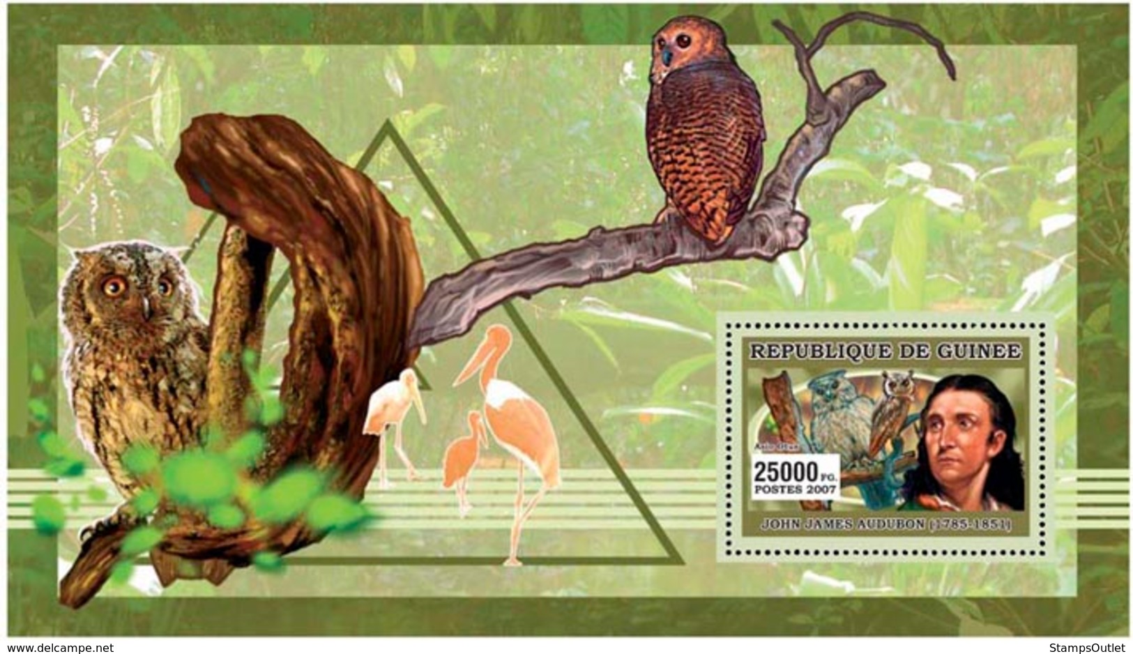 Guinea 2006 MNH -  Ornitologists - Birds - YT 362, Mi 4286/BL989 - Guinea (1958-...)