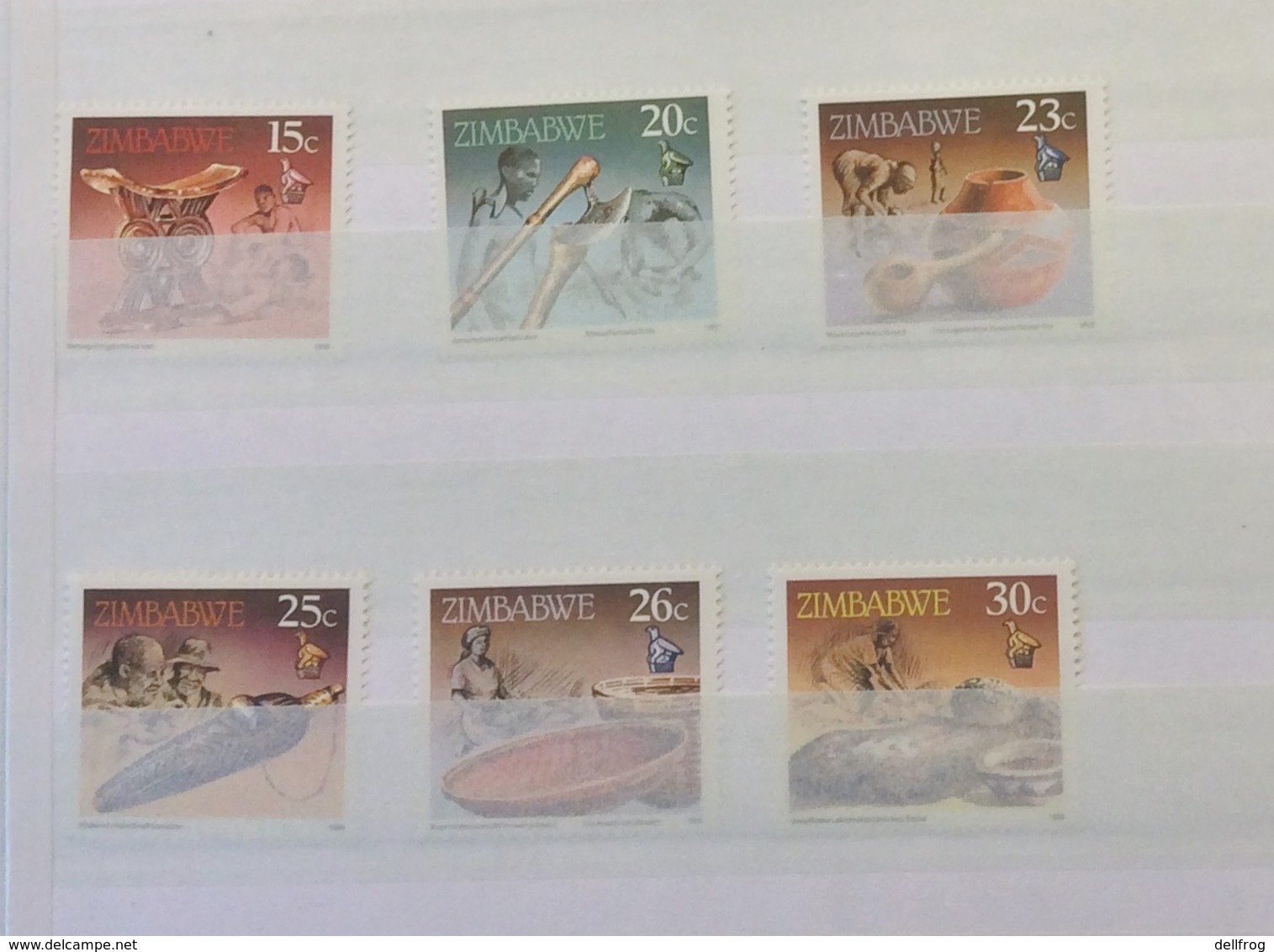 ZIMBABWE 1990 Definitives Set Of 18 Sg 768-785 Set Wildlife, Artefacts And Transport  MNh - Zimbabwe (1980-...)