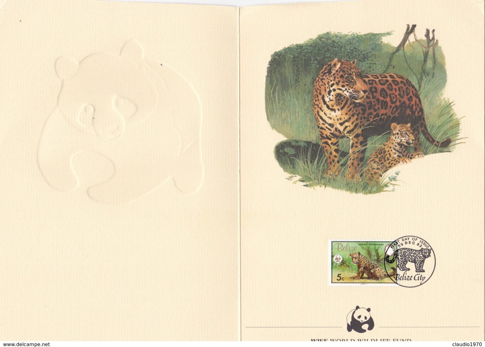 BUSTA FDC - BELIZE CITY - WWF WORLD WILDLIFE FUND 1988 - Belize (1973-...)