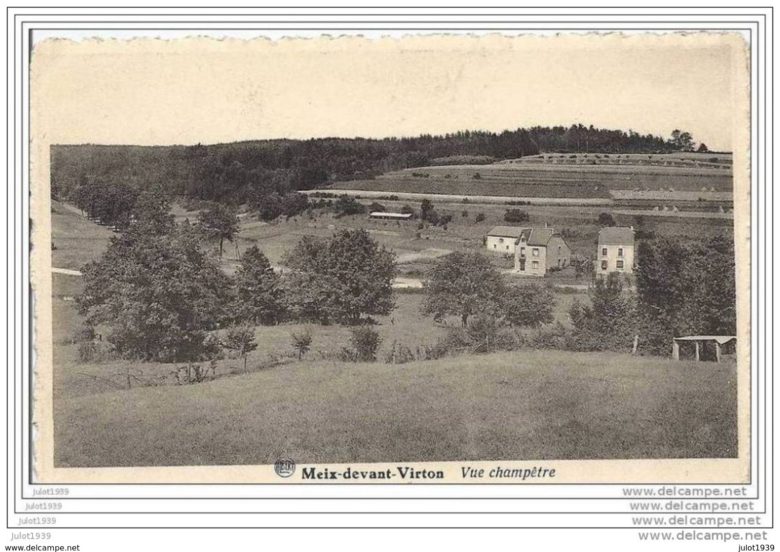 MEIX  ..-- Vue Champêtre . 1951 Vers SENEFFE ( Mr Mme CHARLIER - DEJEAN ) . Voir Verso . - Meix-devant-Virton