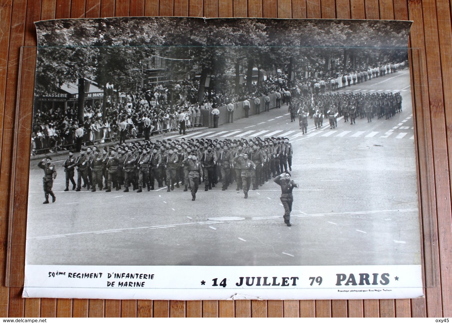 Photo - Défilé Du 14 Juillet 1979 à Paris 54e RIMA - Documents