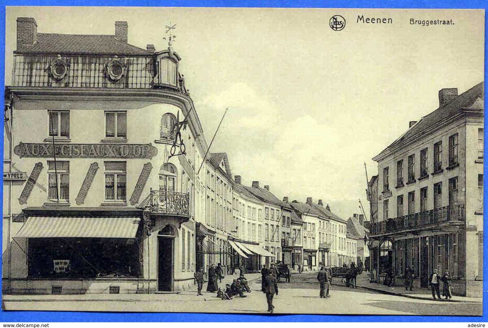 MEENEN, Bruggestraat "Aux C'Ciseaux D'Or, Maison D'édition: Nels, Jules Deleu-Loncke, Drukker-uitgever, Meenen - Menen