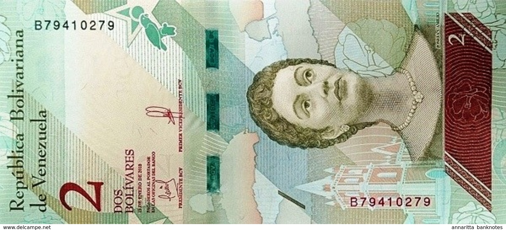 VENEZUELA 2 BOLIVARES 2018 P-101a UNC  [VE371a] - Venezuela