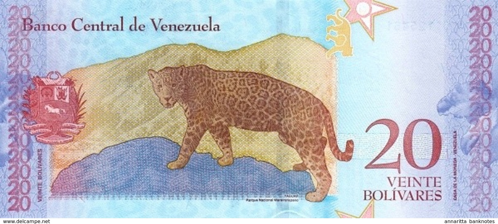 VENEZUELA 20 BOLIVARES 2018 P-104a UNC  [VE374a] - Venezuela