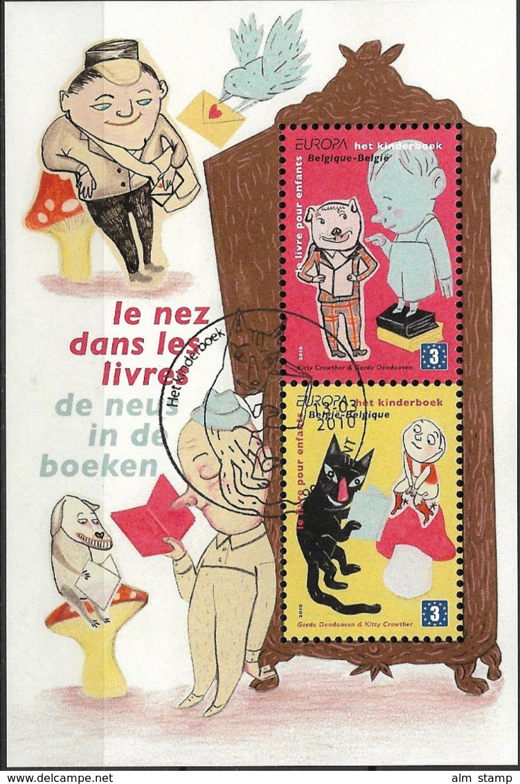 2010 Belgien  Mi. Bl. 150 FD-used     Europa - Kinderbücher.. - 2010