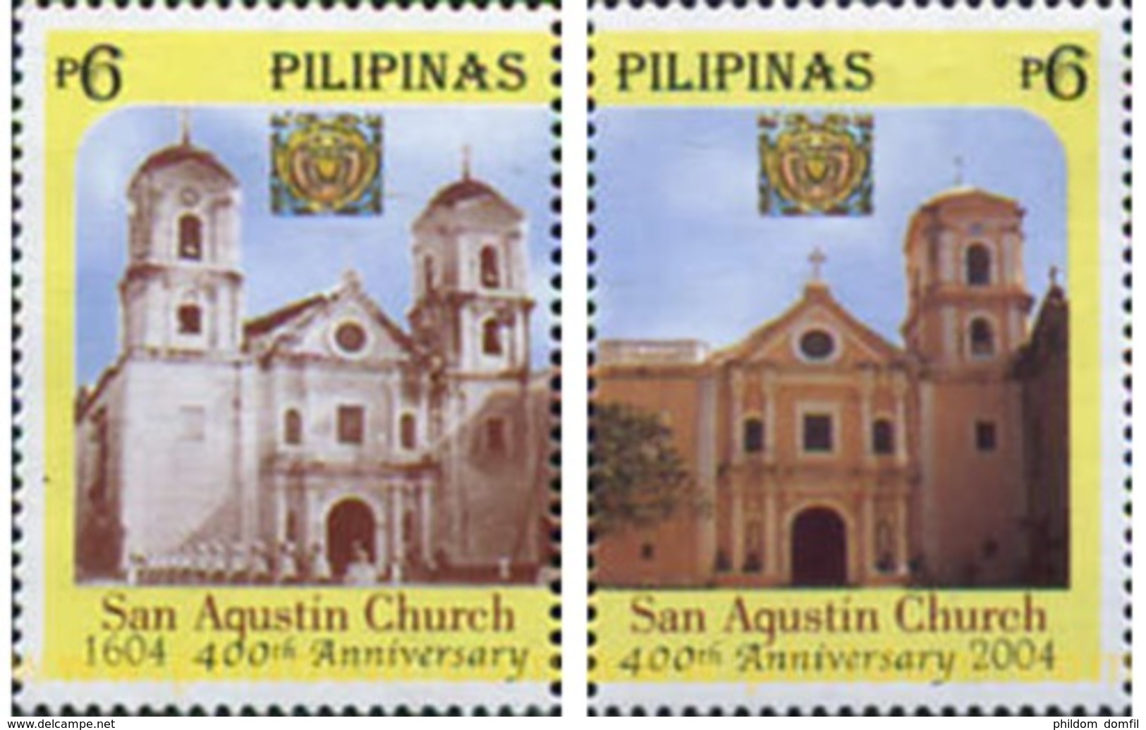 Ref. 198159 * MNH * - PHILIPPINES. 2004. 400 ANIVERSARIO DE LA IGLESIA DE SAN AGUSTIN - Philippines
