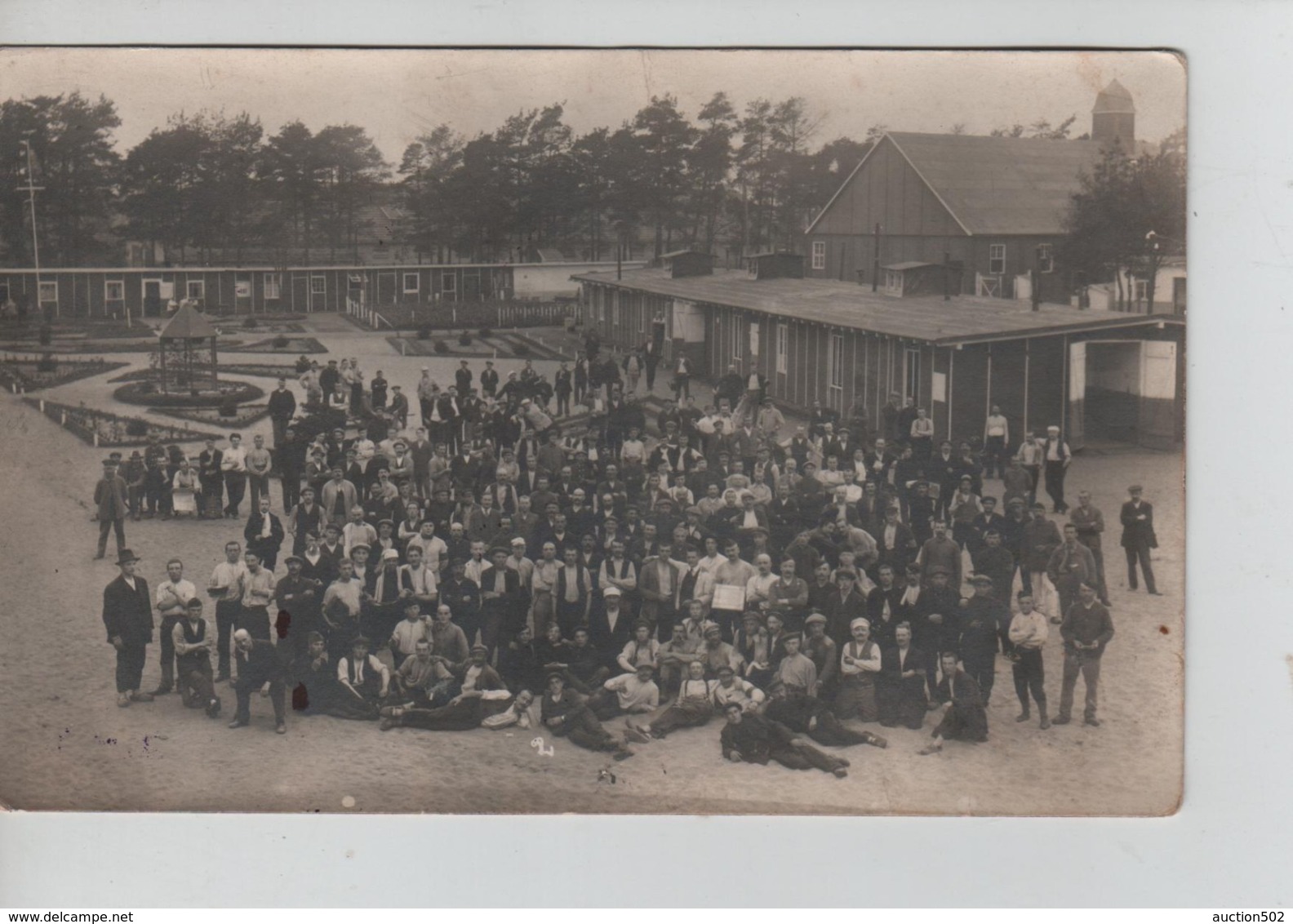 PR7409/ CP Photo PDG-POW Camp De Paderborn 1916 Censure - Geprüft  F.A. > BXL - Kriegsgefangenschaft